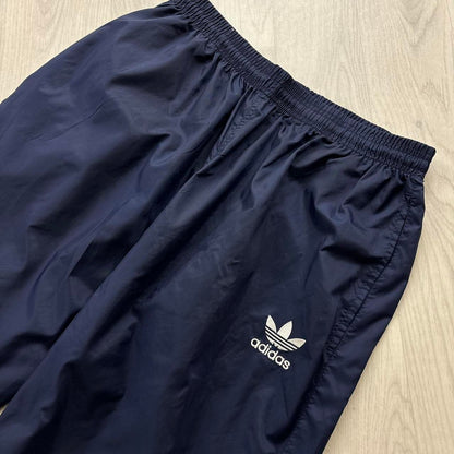 VINTAGE 90s ADIDAS BAGGY TRACKSUIT BOTTOMS NAVY