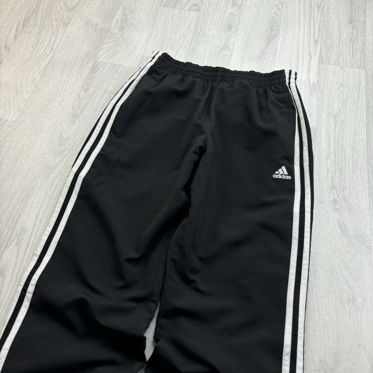 VINTAGE Y2K ADIDAS BAGGY TRACKSUIT BOTTOMS BLACK