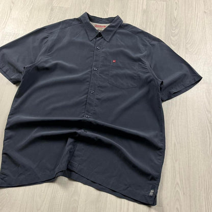 VINTAGE Y2K QUIKSILVER SHORT SLEEVE SHIRT NAVY