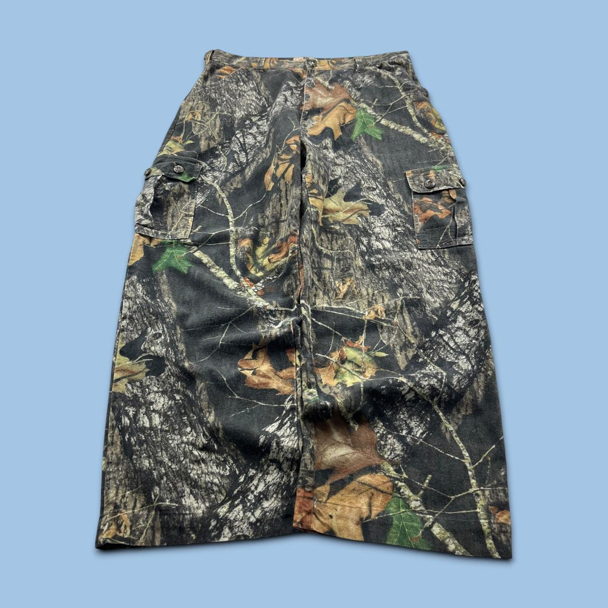 VINTAGE MOSSY OAK REALTREE WIDE LEG CAMO CARGO PANTS