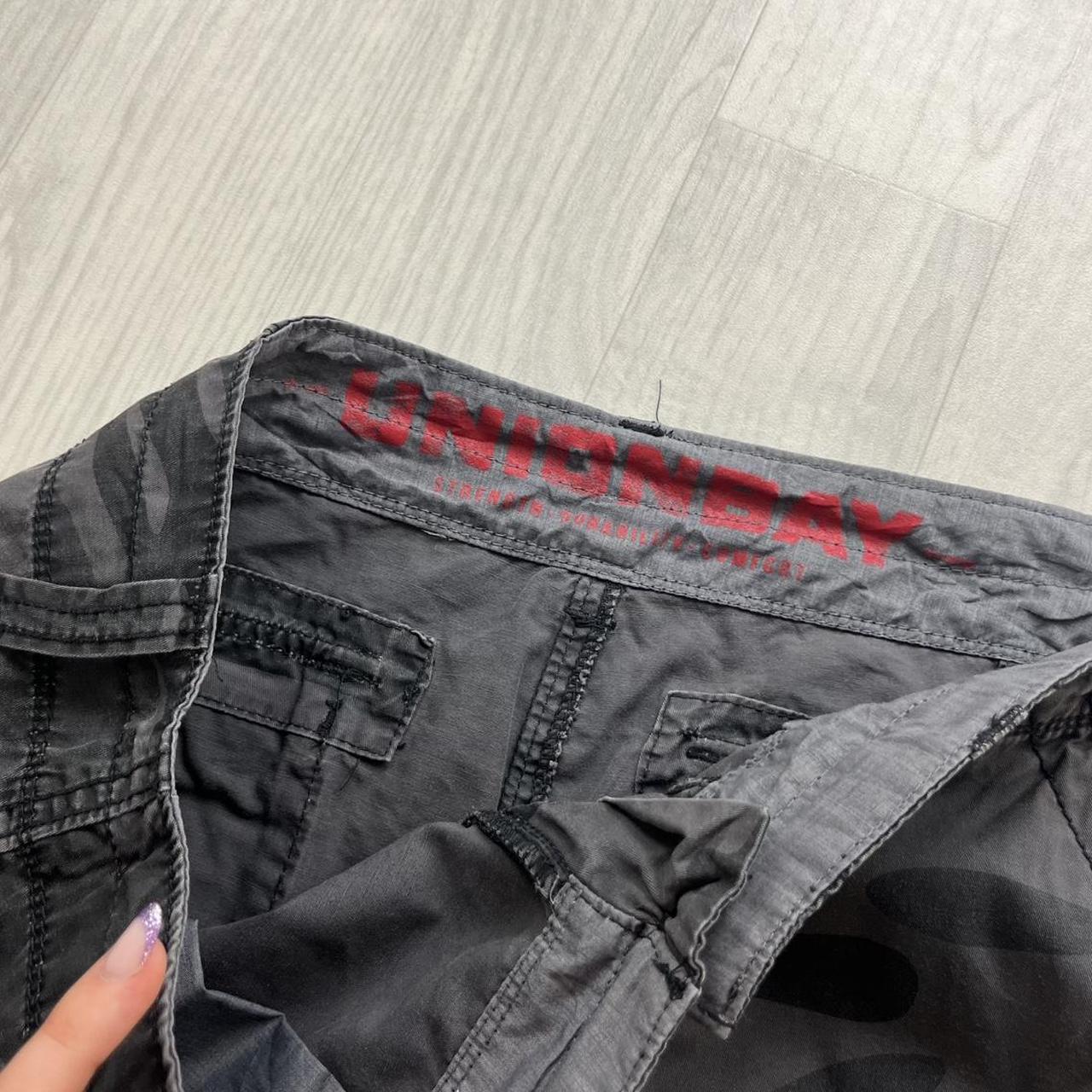 VINTAGE Y2K UNION BAY BAGGY LOOSE CAMO SHORTS BLACK