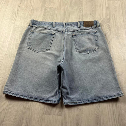 VINTAGE 00s WRANGLER BAGGY LOOSE CARPENTER JORTS BLUE