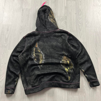 VINTAGE MOSSY OAK REALTREE HOODIE CAMO BLACK PINK