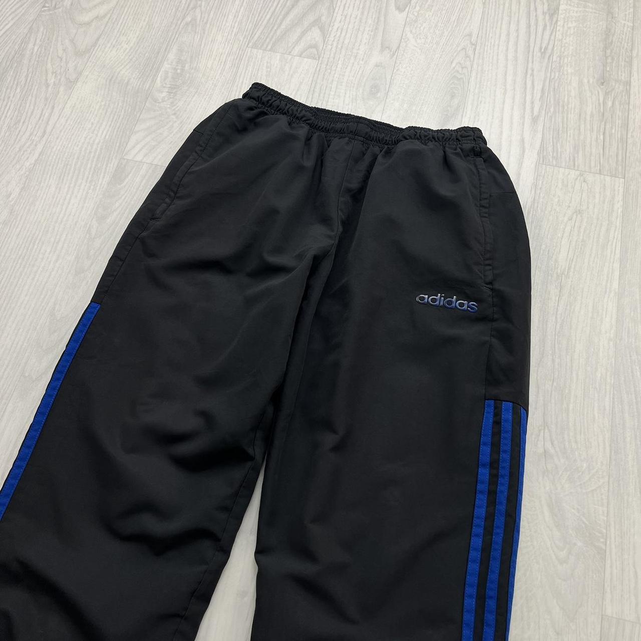 ADIDAS BAGGY TRACKSUIT BOTTOMS BLACK