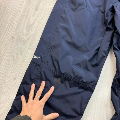 VINTAGE Y2K REEBOK BAGGY TRACKSUIT BOTTOMS NAVY