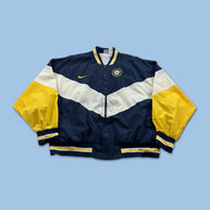 VINTAGE 90s NIKE MICHIGAN WOLVERINES TRACK JACKET NAVY / YELLOW