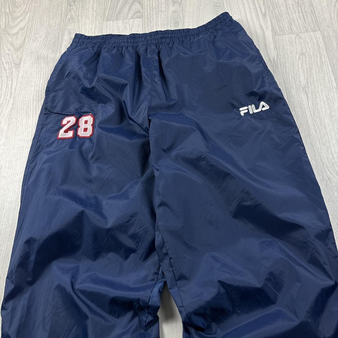 VINTAGE Y2K FILA BAGGY TRACKSUIT BOTTOMS NAVY BLUE