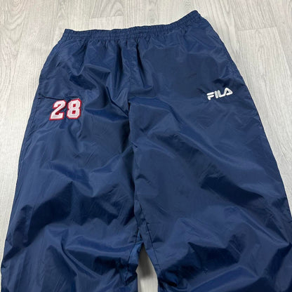 VINTAGE Y2K FILA BAGGY TRACKSUIT BOTTOMS NAVY BLUE