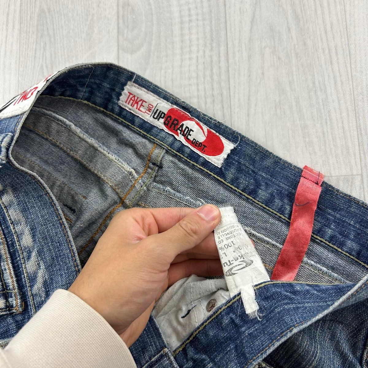VINTAGE Y2K TAKETWO BAGGY BOOTCUT JEANS BLUE
