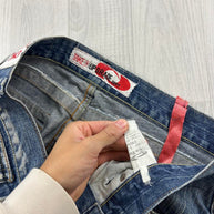 VINTAGE Y2K TAKETWO BAGGY BOOTCUT JEANS BLUE