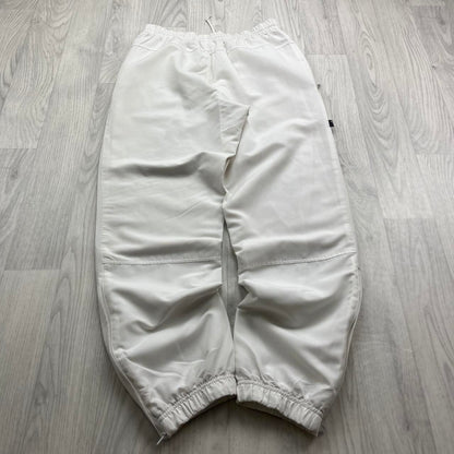 VINTAGE Y2K ADIDAS BAGGY TRACKSUIT BOTTOMS WHITE