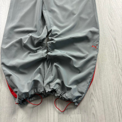 VINTAGE Y2K PUMA TECHNICAL BAGGY TRACKSUIT BOTTOMS GREY