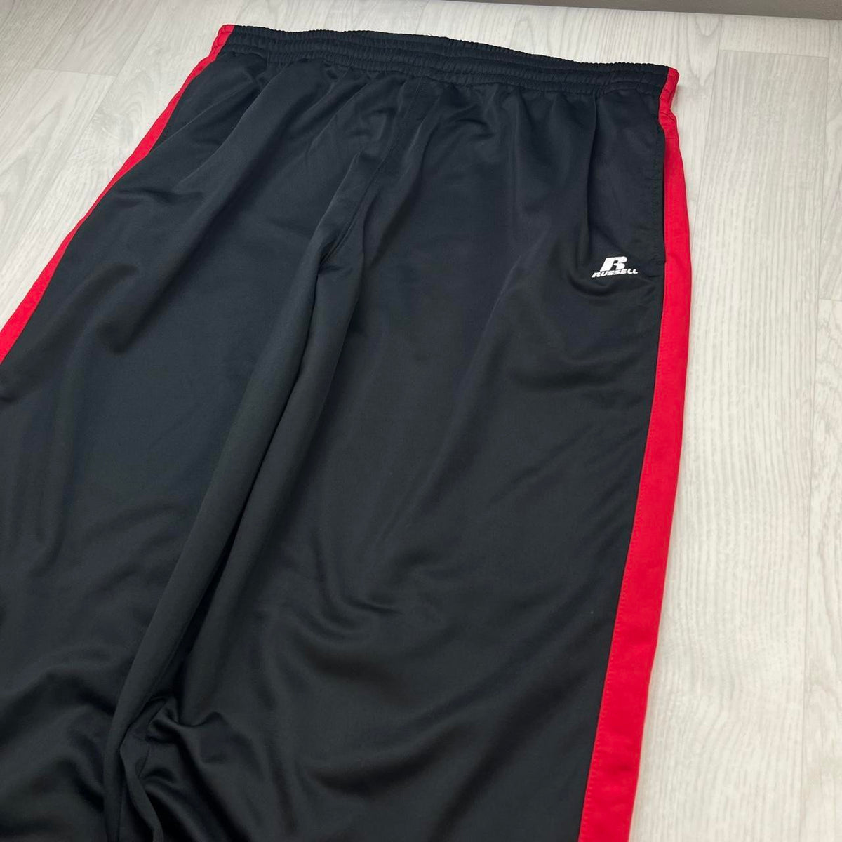 VINTAGE Y2K RUSSELL ATHLETIC WIDE LEG TRACKSUIT BOTTOMS BLACK