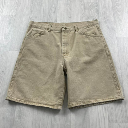 VINTAGE WRANGLER BAGGY LOOSE SKATER JORTS BEIGE (38w)