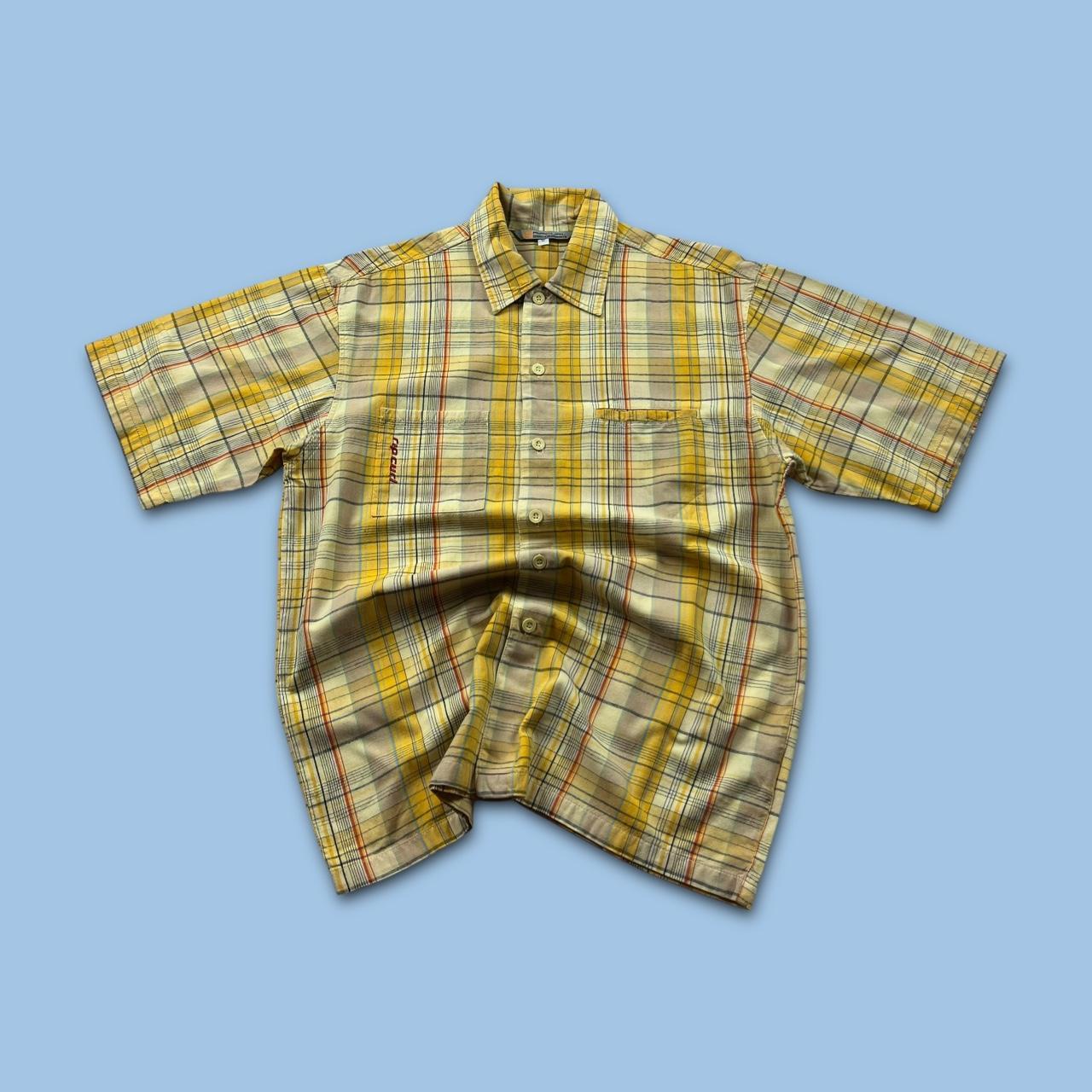 VINTAGE Y2K RIP CURL SHORT SLEEVE SHIRT YELLOW