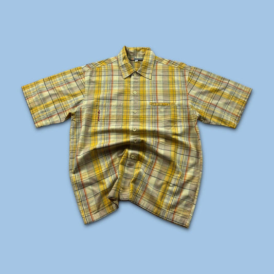 VINTAGE Y2K RIP CURL SHORT SLEEVE SHIRT YELLOW