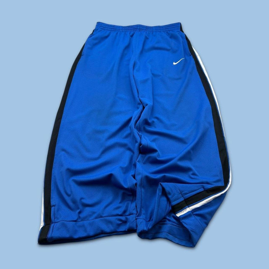 VINTAGE Y2K NIKE BASKETBALL BAGGY TRACKSUIT BOTTOMS BLUE