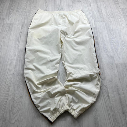 VINTAGE 90s ADIDAS BAGGY TRACKSUIT BOTTOMS CREAM