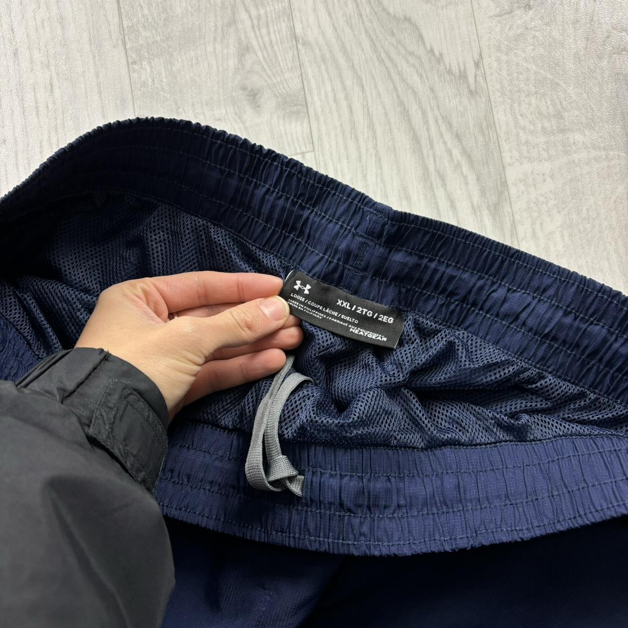 VINTAGE Y2K UNDER ARMOUR WIDE LEG TRACKSUIT BOTTOMS NAVY