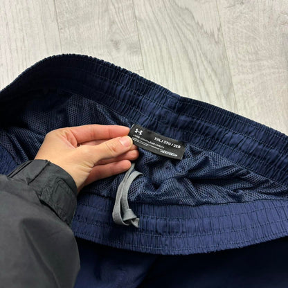 VINTAGE Y2K UNDER ARMOUR WIDE LEG TRACKSUIT BOTTOMS NAVY
