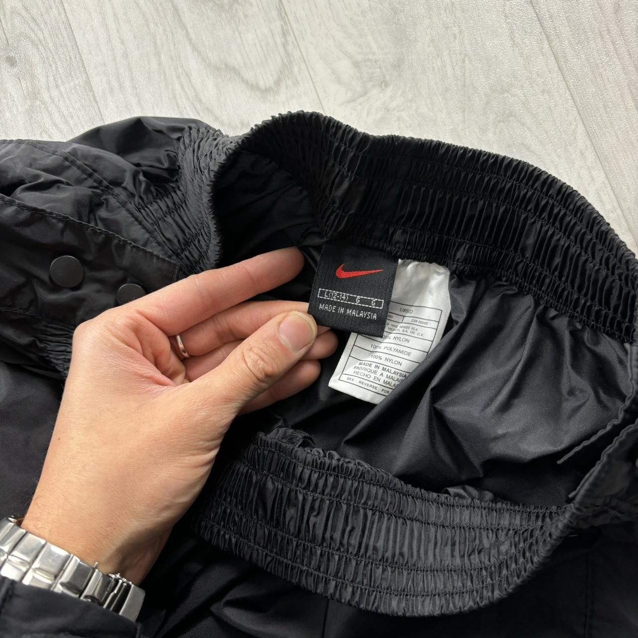 VINTAGE Y2K NIKE BAGGY POPPER TRACKSUIT BOTTOMS BLACK