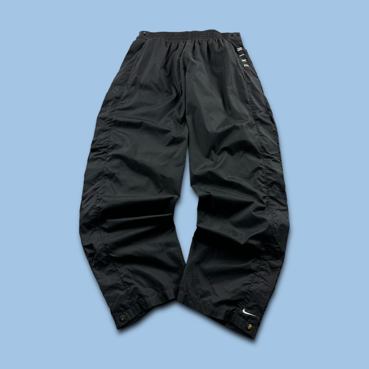VINTAGE 90s NIKE BAGGY TRACKSUIT BOTTOMS BLACK