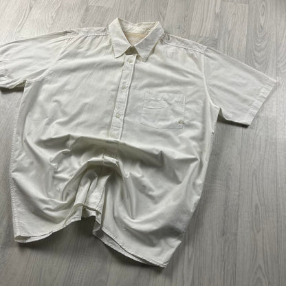 VINTAGE Y2K QUIKSILVER SHORT SLEEVE SHIRT WHITE