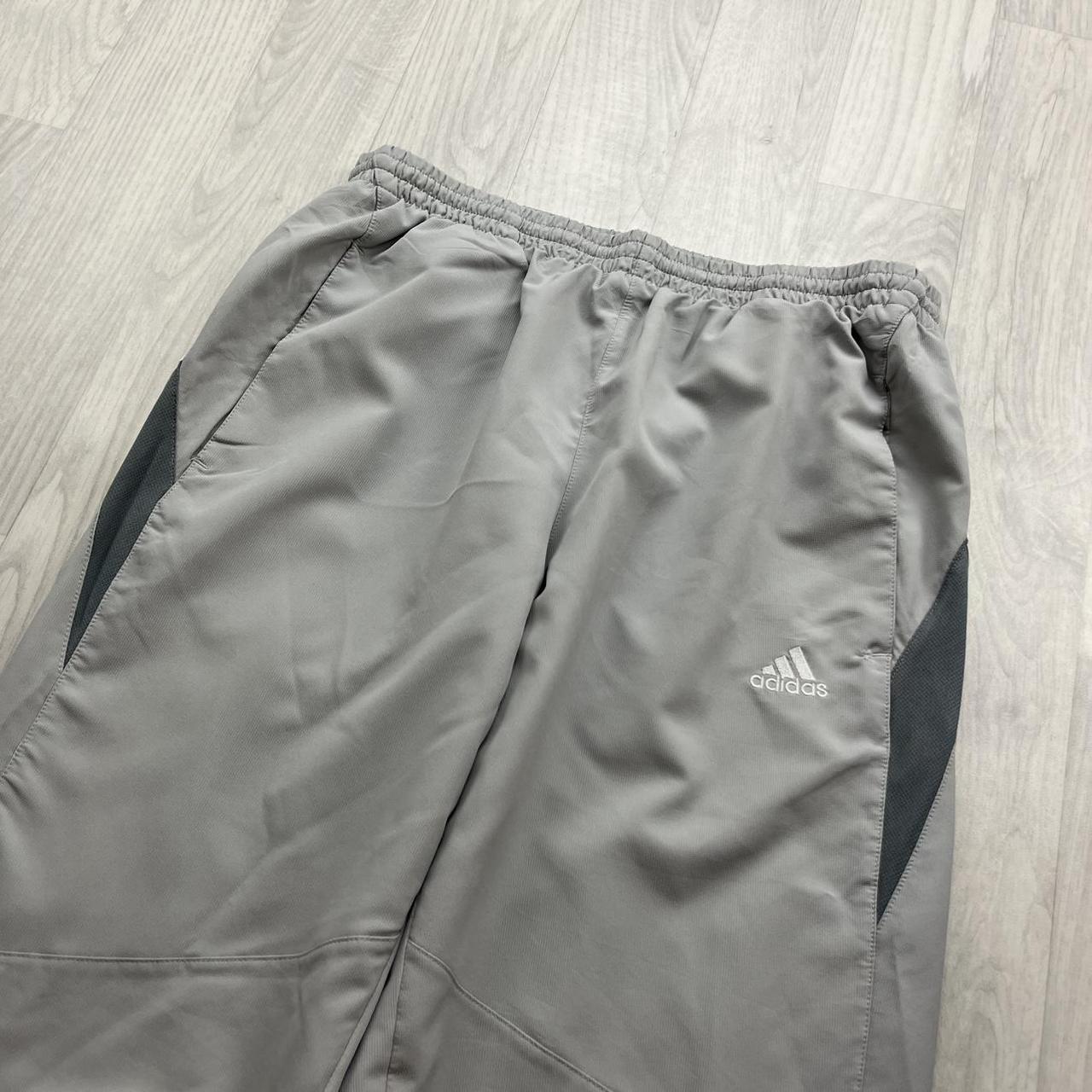 VINTAGE Y2K ADIDAS BAGGY TRACKSUIT BOTTOMS GREY