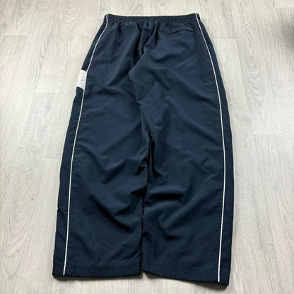 VINTAGE Y2K NIKE WIDE LEG BAGGY TRACKSUIT BOTTOMS NAVY
