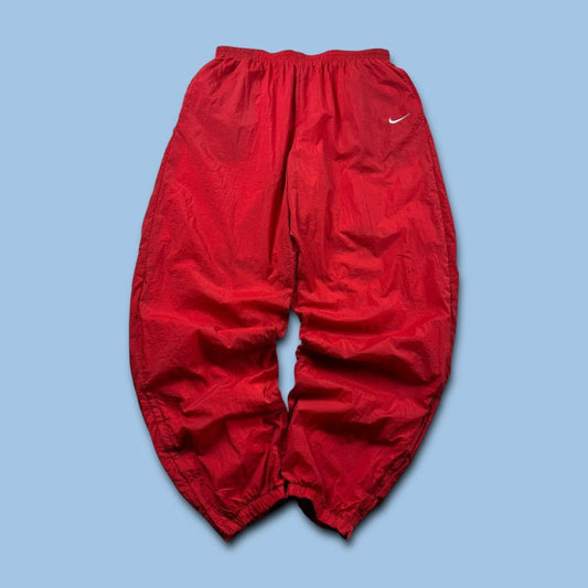 VINTAGE 90s NIKE BAGGY TRACKSUIT BOTTOMS RED