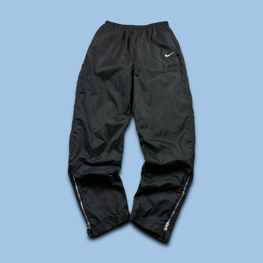 VINTAGE 90s NIKE STRAIGHT LEG BAGGY TRACKSUIT BOTTOMS BLACK