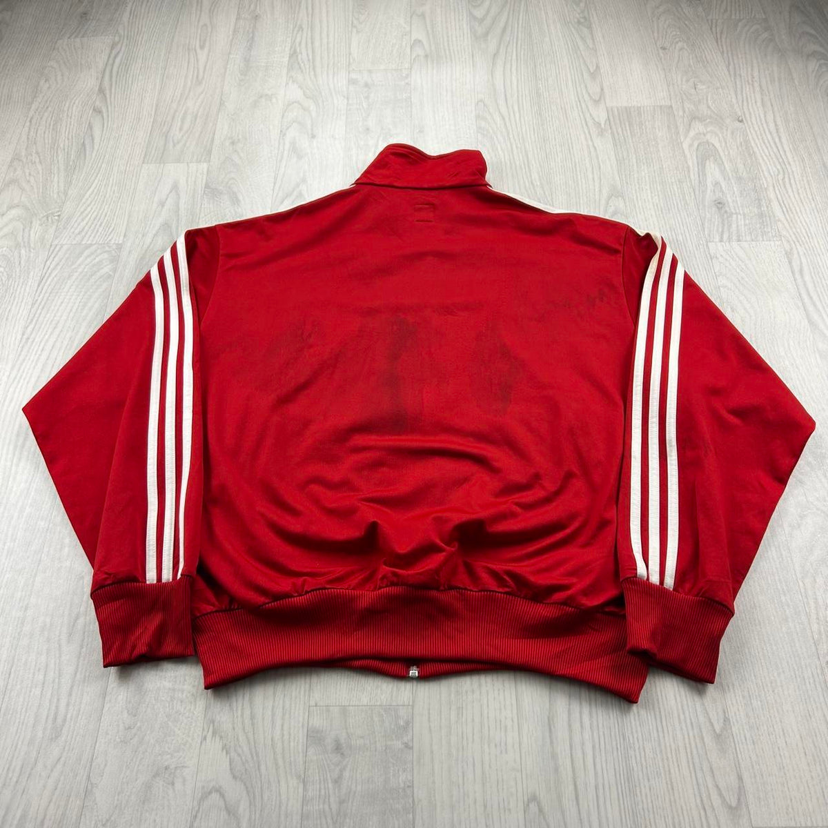 VINTAGE Y2K ADIDAS FIREBIRD ZIP UP TRACK JACKET RED