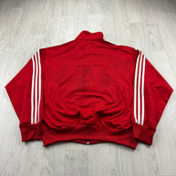 VINTAGE Y2K ADIDAS FIREBIRD ZIP UP TRACK JACKET RED