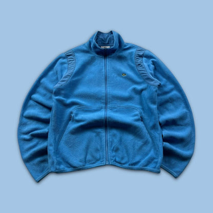 VINTAGE Y2K LACOSTE ZIP UP FLEECE BLUE
