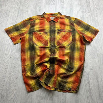 VINTAGE Y2K L L BEAN SHORT SLEEVE SHIRT ORANGE