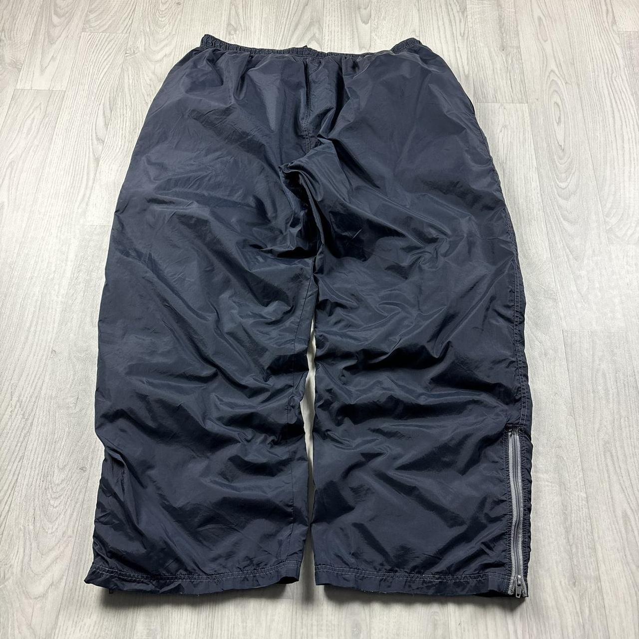 VINTAGE Y2K STARTER WIDE LEG TRACKSUIT BOTTOMS NAVY
