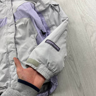 VINTAGE Y2K COLUMBIA TECHNICAL UTILITY SKI JACKET WHITE / LILAC