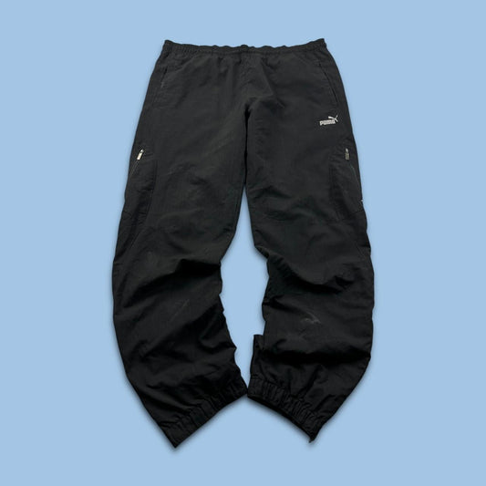 VINTAGE Y2K PUMA BAGGY TRACKSUIT BOTTOMS BLACK