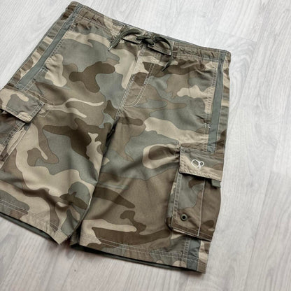 VINTAGE Y2K BAGGY CAMO CARGO BOARD SHORTS