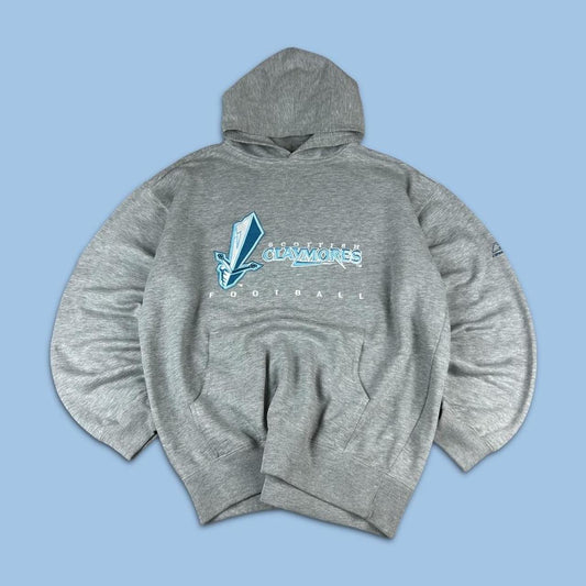 VINTAGE Y2K REEBOK GRAPHIC HOODIE GREY