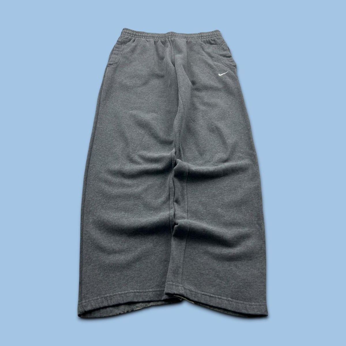 VINTAGE Y2K NIKE BAGGY COTTON SWEATPANTS GREY