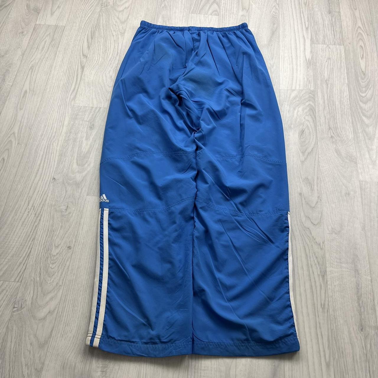 VINTAGE Y2K ADIDAS BAGGY TRACKSUIT BOTTOMS BLUE