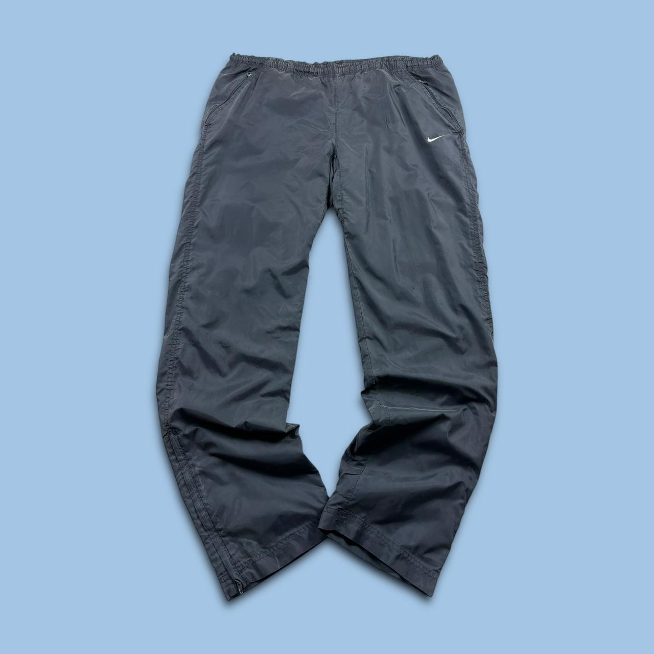 VINTAGE Y2K NIKE STRAIGHT LEG TRACKSUIT BOTTOMS NAVY