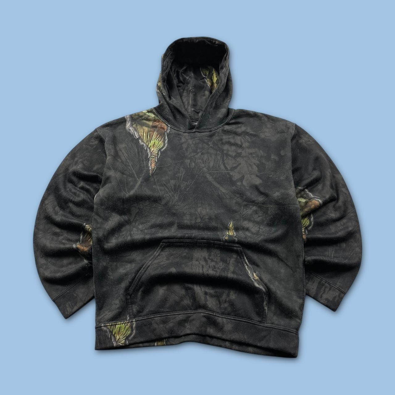 VINTAGE REALTREE MOSSY OAK HOODIE CAMO BLACK