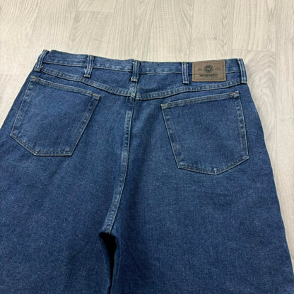 VINTAGE 00s WRANGLER BAGGY LOOSE CARPENTER JORTS NAVY BLUE