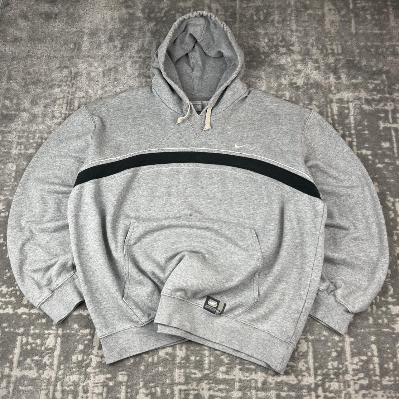 VINTAGE Y2K NIKE SPELL OUT HOODIE GREY