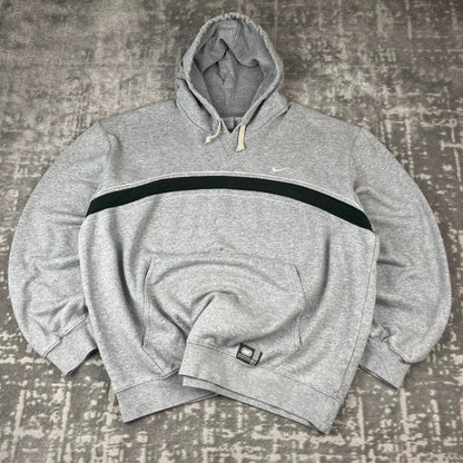 VINTAGE Y2K NIKE SPELL OUT HOODIE GREY