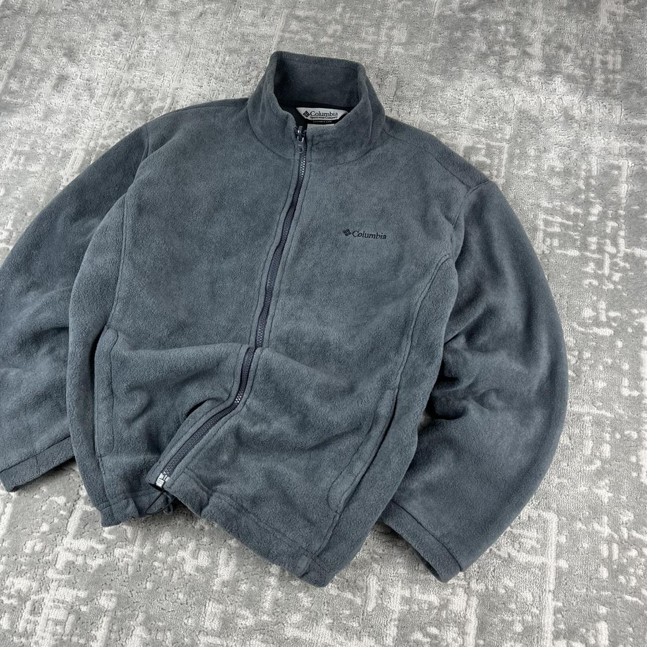 VINTAGE Y2K COLUMBIA ZIP UP FLEECE GREY