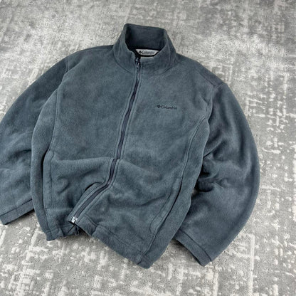 VINTAGE Y2K COLUMBIA ZIP UP FLEECE GREY