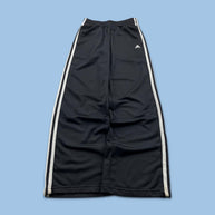 VINTAGE Y2K ADIDAS SIDE STRIPE BAGGY TRACKSUIT BOTTOMS BLACK